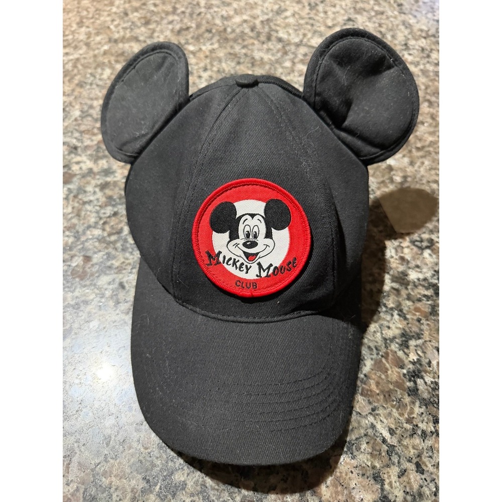 Disney Parks‎ Mickey Mouse Club Ear Hat Official Mouseketeer Snapback Black Cap